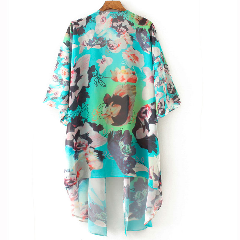 Sommer kimono i skønne kraftige farver. - kimokimo.dk - billede 2
