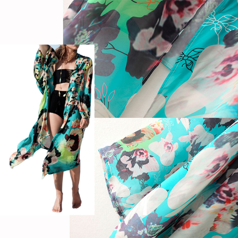 Sommer kimono i skønne kraftige farver. - kimokimo.dk - billede 3